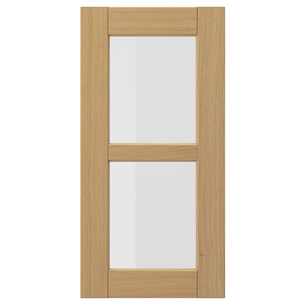 FORSBACKA glass door, oak, 30x60 cm