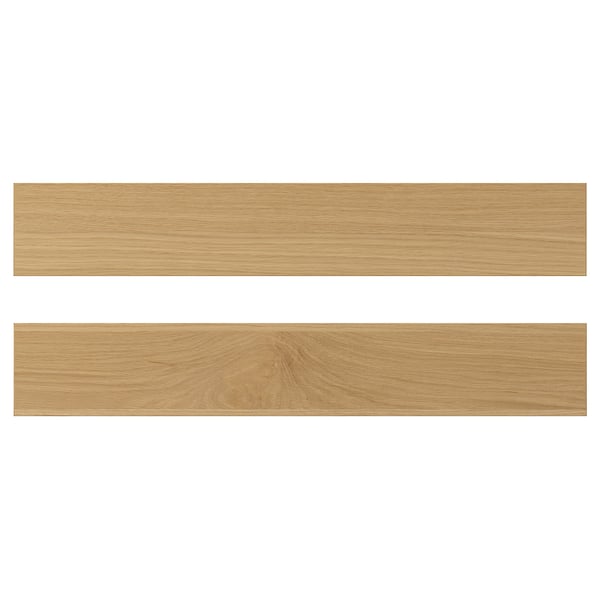 FORSBACKA drawer front, oak, 60x10 cm, 2 pack