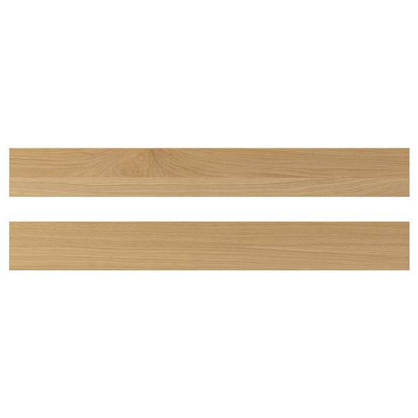 FORSBACKA drawer front, oak, 80x10 cm, 2 pack