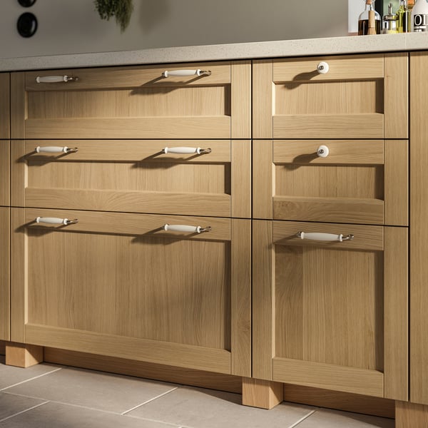 FORSBACKA front leg, oak, 8 cm, 2 pack