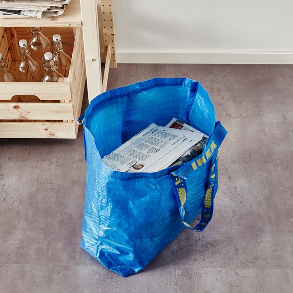 FRAKTA carrier bag, medium, blue, 45x18x45 cm/36 l