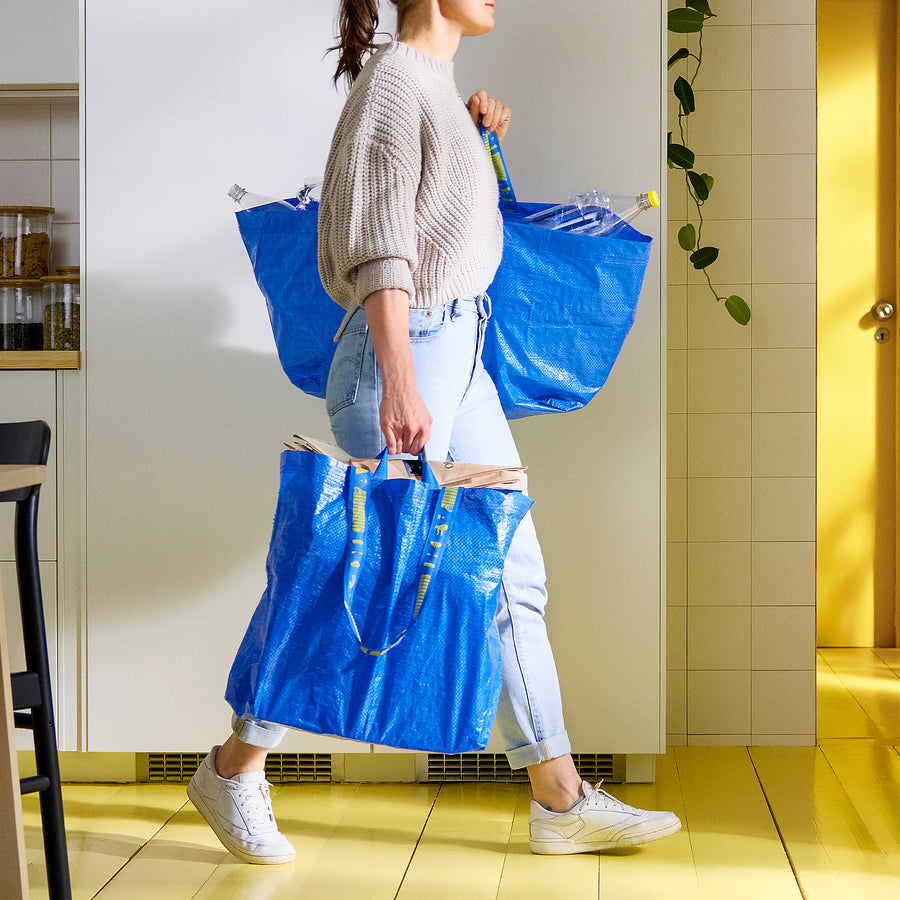 FRAKTA carrier bag, medium, blue, 45x18x45 cm/36 l