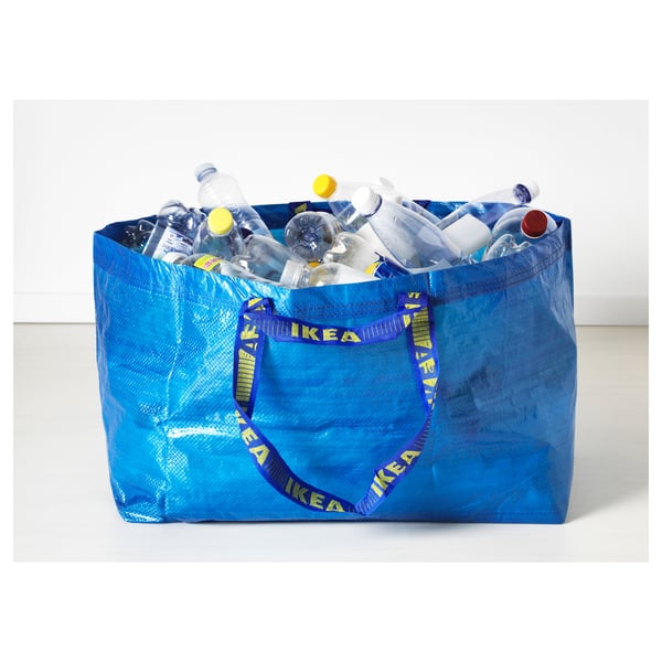 FRAKTA carrier bag, large, blue, 55x37x35 cm/71 l