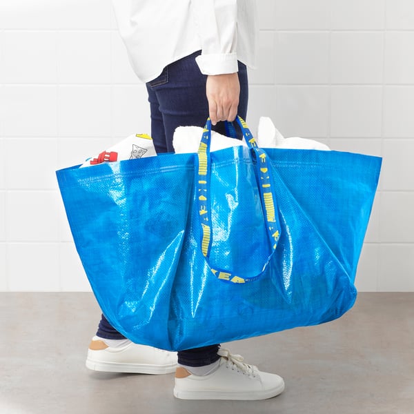 FRAKTA carrier bag, large, blue, 55x37x35 cm/71 l