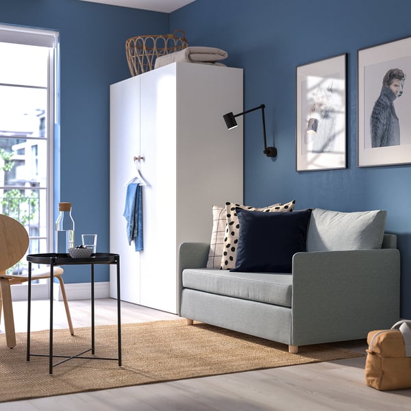 FRIDHULT sofa-bed, Knisa light grey, 209x126 cm