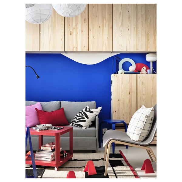 FRIDHULT sofa-bed, Knisa light grey, 209x126 cm