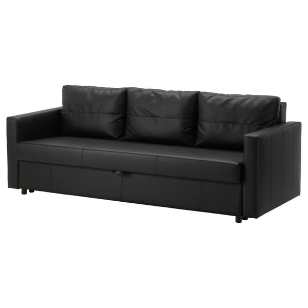 FRIHETEN three-seat sofa-bed, Bomstad black, 199x144 cm