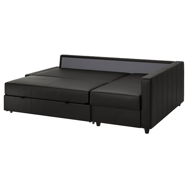 FRIHETEN corner sofa-bed with storage, Bomstad black