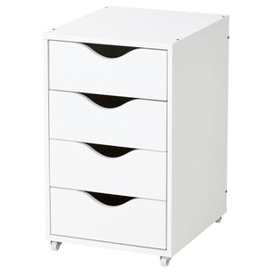 FRIIDROTT drawer unit on castors, white, 35x56x34 cm