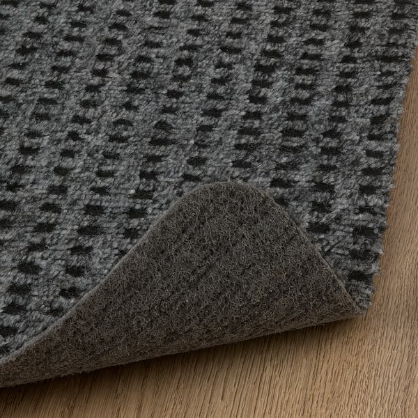FRIKTION door mat, grey, 58x38 cm