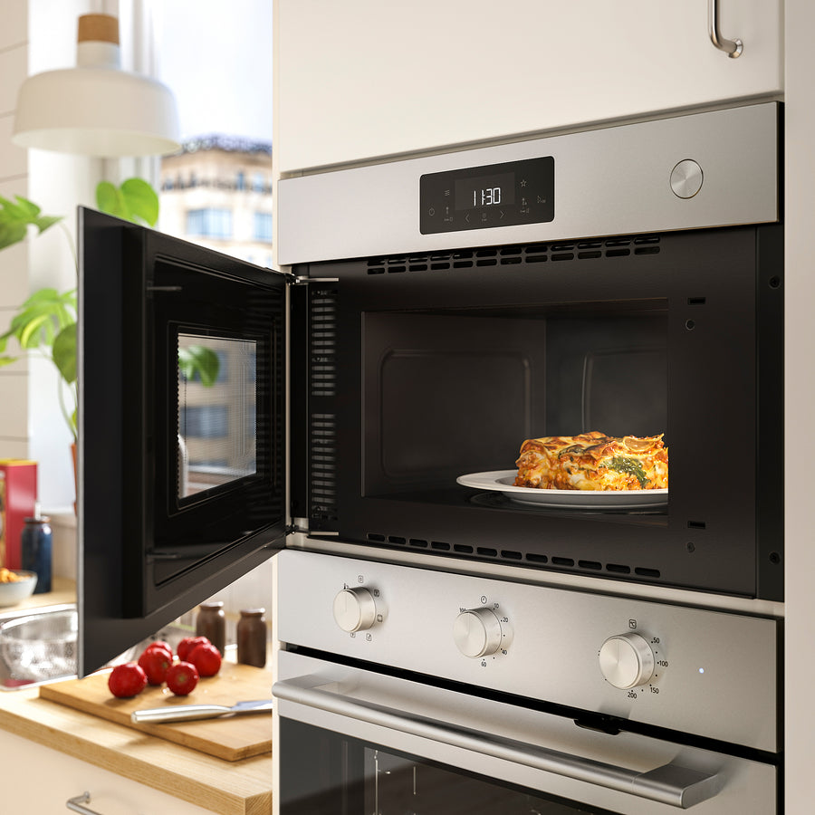 FRILLESBO built-in microwave, IKEA 300 stainless steel colour, 135x59.5 cm