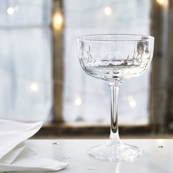 Ikea FRÖJDA - Champagne coupe, clear glass, 20 cl