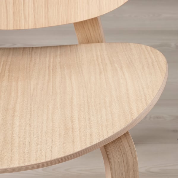 FRÖSET easy chair, white stained oak veneer, 59x74x57 cm