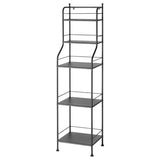 FRÖSJÖN shelving unit, black, 40x156 cm