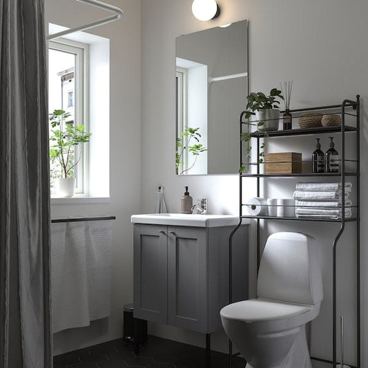 Ikea FRÖSJÖN - Toilet shelf, black,65x156 cm