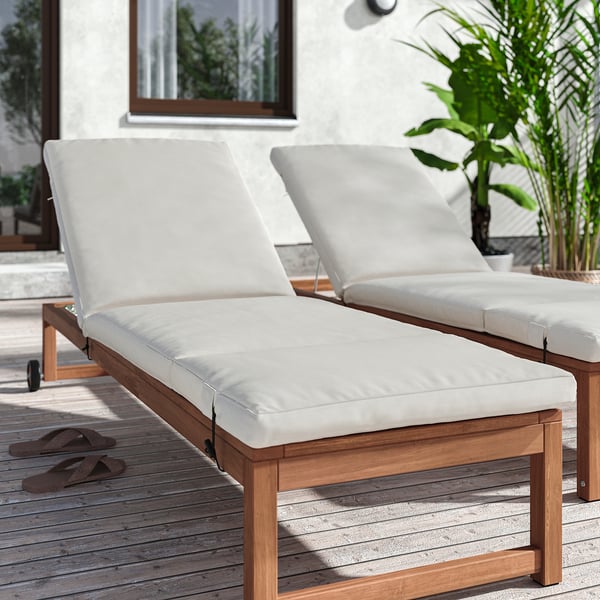 FRÖSÖN/DUVHOLMEN sun lounger cushion, beige, 190x60 cm
