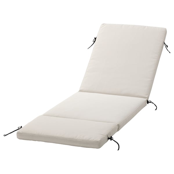 FRÖSÖN sun lounger cushion cover, outdoor beige, 190x60 cm
