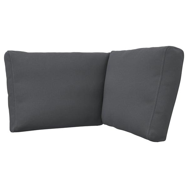 FRÖSÖN cover for back cushion corner unit, outdoor dark grey, 62/52x44 cm