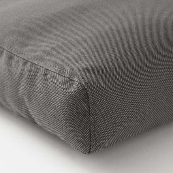FRÖSÖN cover for back cushion, outdoor dark grey, 62x44 cm