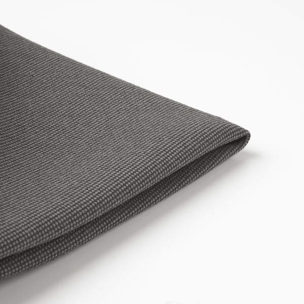 FRÖSÖN cover for seat cushion, dark grey outdoor, 124x62 cm