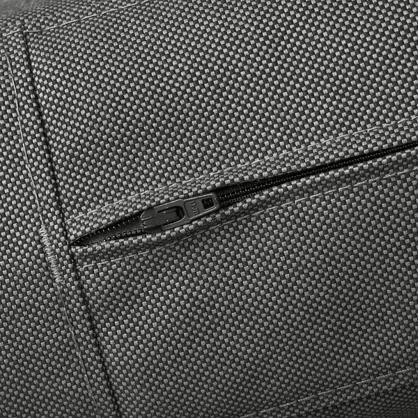 FRÖSÖN cover for seat cushion, dark grey outdoor, 124x62 cm
