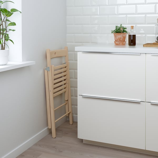 FRÖSVI folding chair, beech, 38x77x51 cm