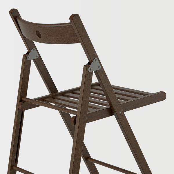 FRÖSVI folding chair, brown, 38x77x51 cm