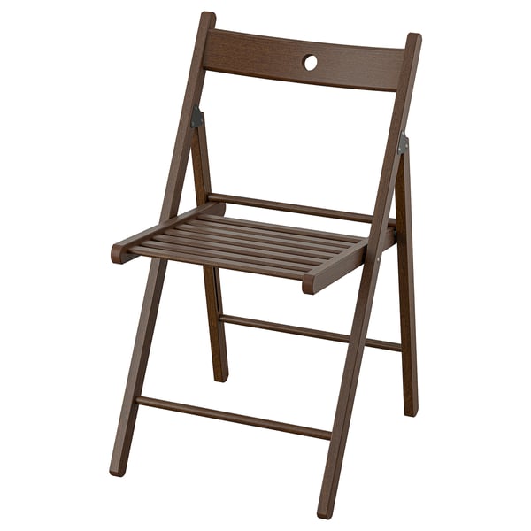 FRÖSVI folding chair, brown, 38x77x51 cm