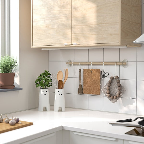 FRÖVÄXT vase, white, 20 cm