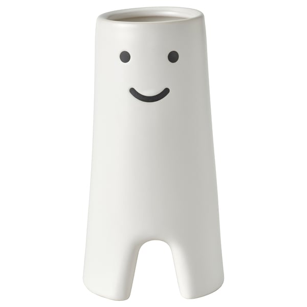 FRÖVÄXT vase, white, 20 cm