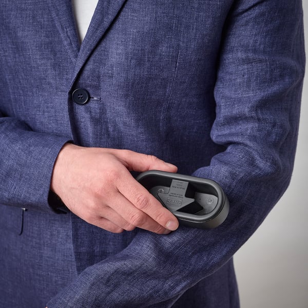 FRUKTPLOCKARE lint brush, black/light grey, 12x6x4 cm