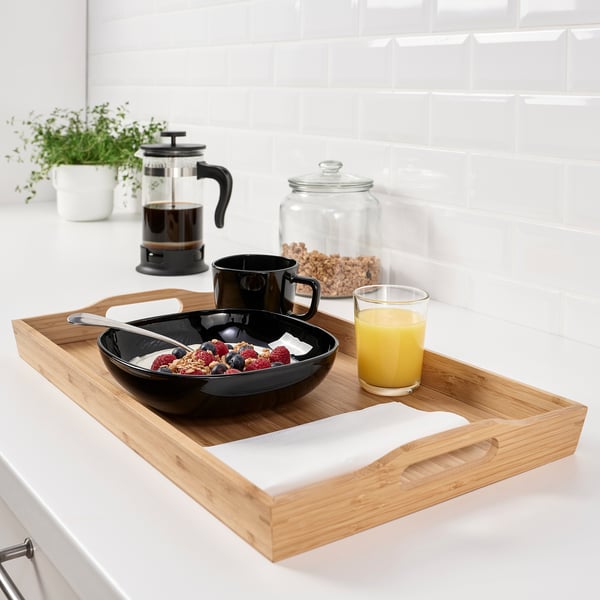 FRUKTSKAL tray, bamboo, 50x30 cm