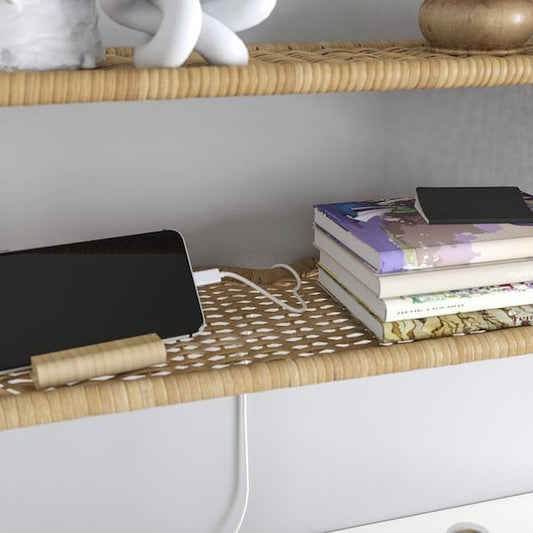 Ikea FRYKSÅS - Wall shelf, rattan, 60x20 cm
