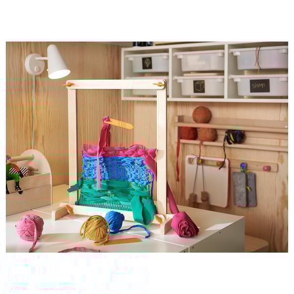 FUBBLA LED wall lamp, white, 170x10 cm