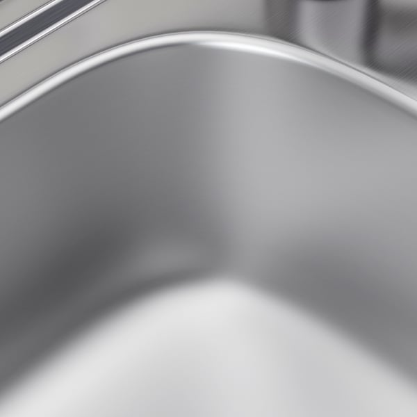 FYNDIG inset sink, 1 bowl with drainboard, stainless steel, 70x50 cm