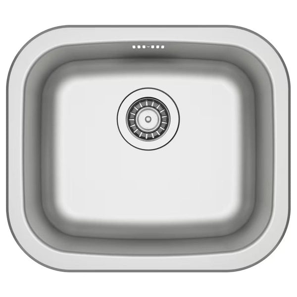 FYNDIG single-bowl inset sink, stainless steel, 46x40 cm