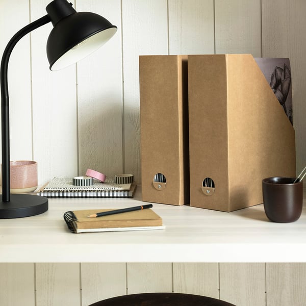 GÄRDESGÅRD magazine file, natural, 10x31x25 cm, 2 pack