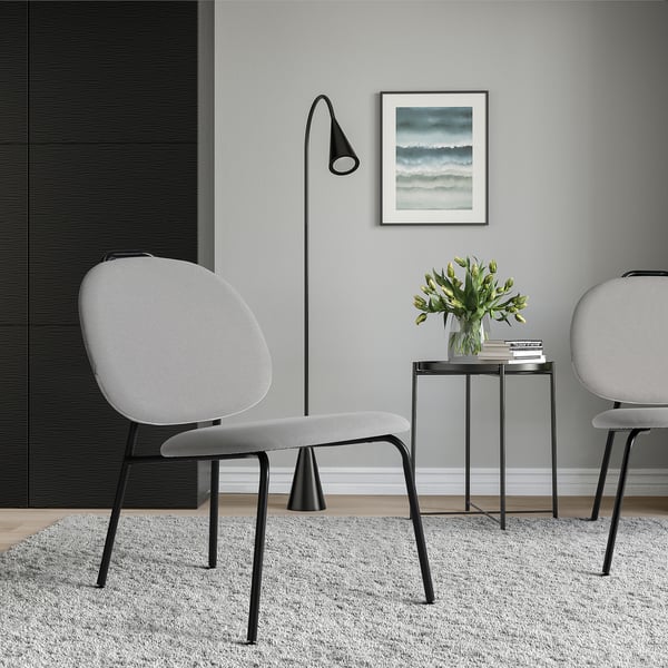 GÄVLE easy chair, Diseröd grey, 54x70x68 cm