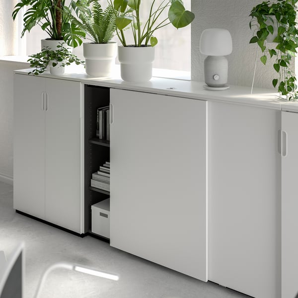 GALANT cabinet with doors, white, 80x120 cm