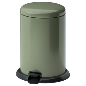 GÅNGSKYFFEL pedal bin, grey-green, 18 l