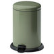 GÅNGSKYFFEL pedal bin, grey-green, 18 l
