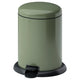 GÅNGSKYFFEL pedal bin, grey-green, 9 l