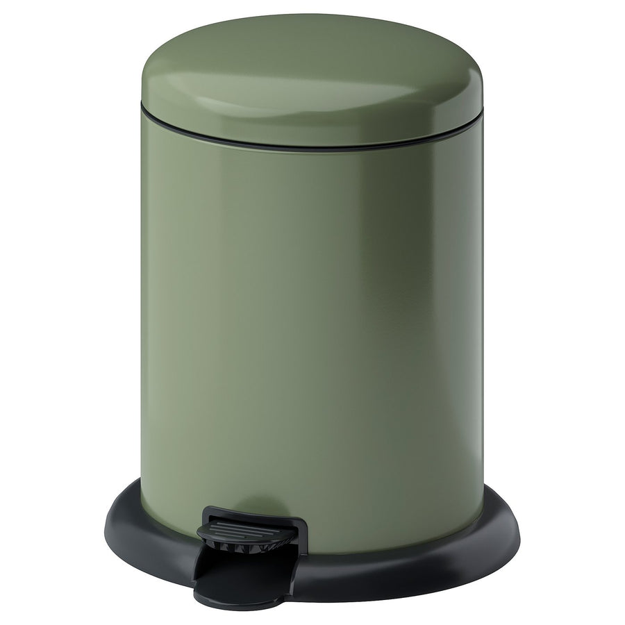 GÅNGSKYFFEL pedal bin, grey-green, 24 cm