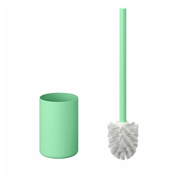 GANSJÖN toilet brush, light green, 10 cm