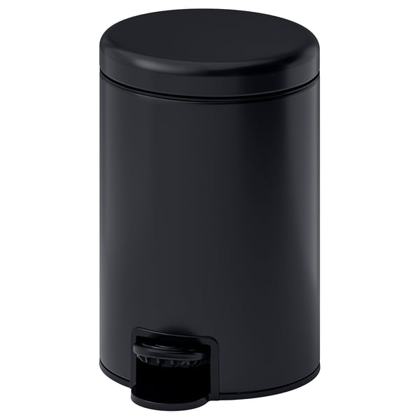 GANSJÖN waste bin, black, 3 l