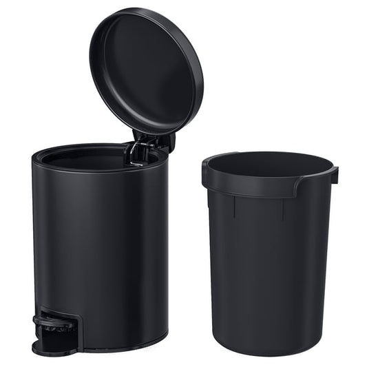 GANSJÖN waste bin, black, 3 l