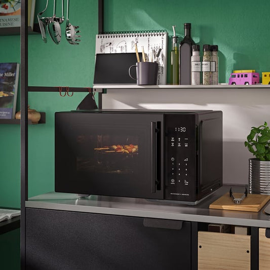 GÅTEBO microwave oven, air fry function IKEA 500/black, 49.5x29.2x43.6 cm