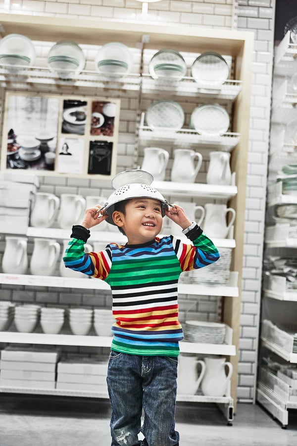 GEMAK colander, off-white, 22 cm