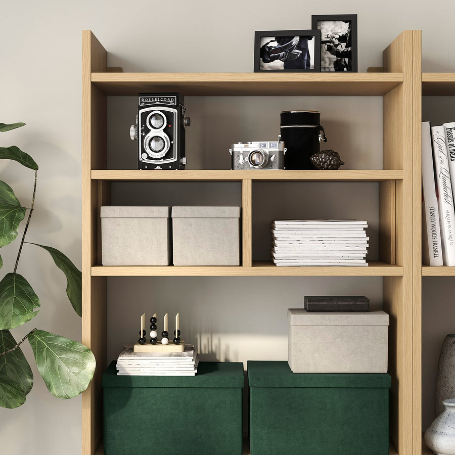 GJÄTTA storage box with lid, velvet light grey, 18x25x15 cm