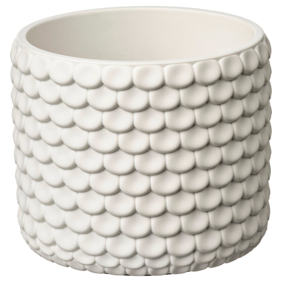 GLACIÄRBJÖRN plant pot, white, 9 cm